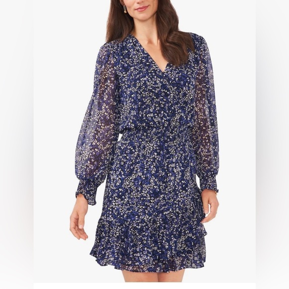 Vince Camuto Dresses & Skirts - Vince Camuto Chiffon Sift Dress Long Sleeves size L